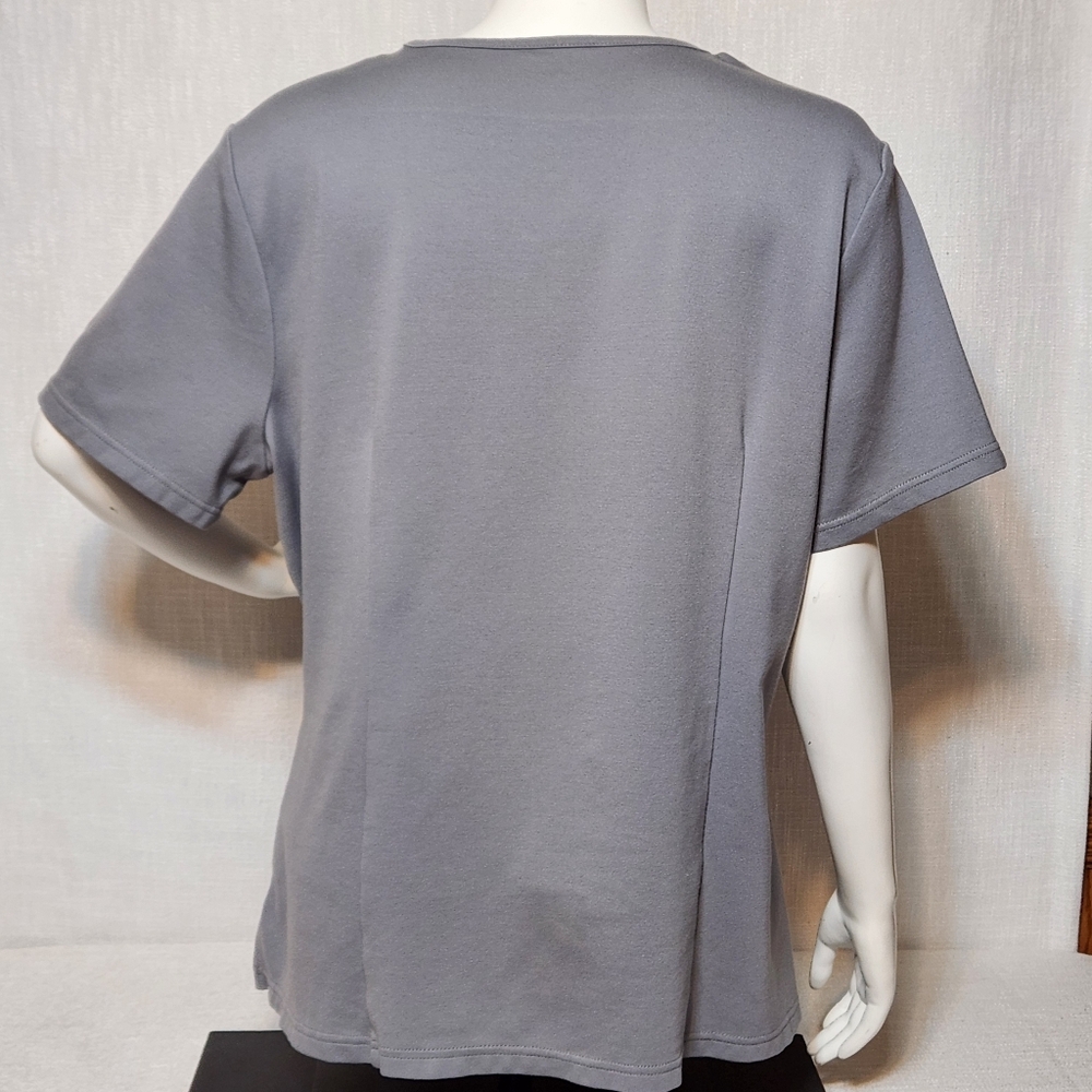 Jaanuu Scrubs Top Gray Grey Heavyweight Quality Size 2X - Picture 5 of 9